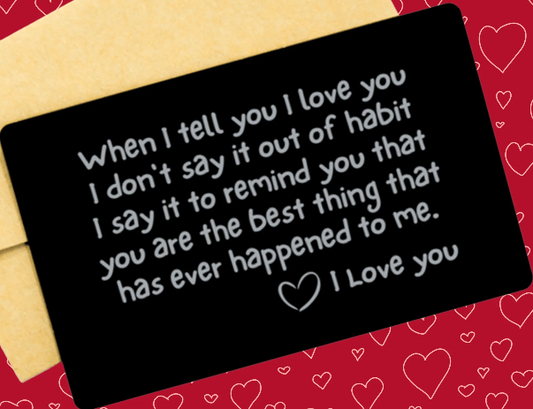 Engraved Wallet Cards: The Ultimate Expression of Love and Appreciation
