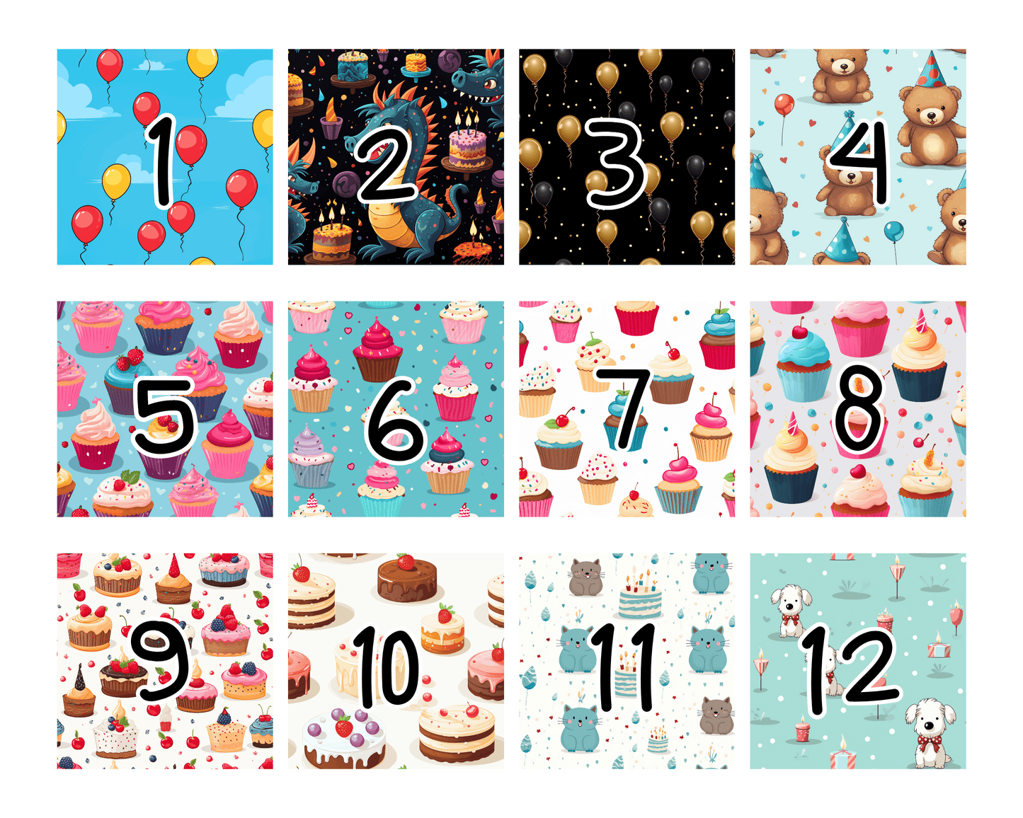 Birthday, 36 Pack of Birthday Digital Papers