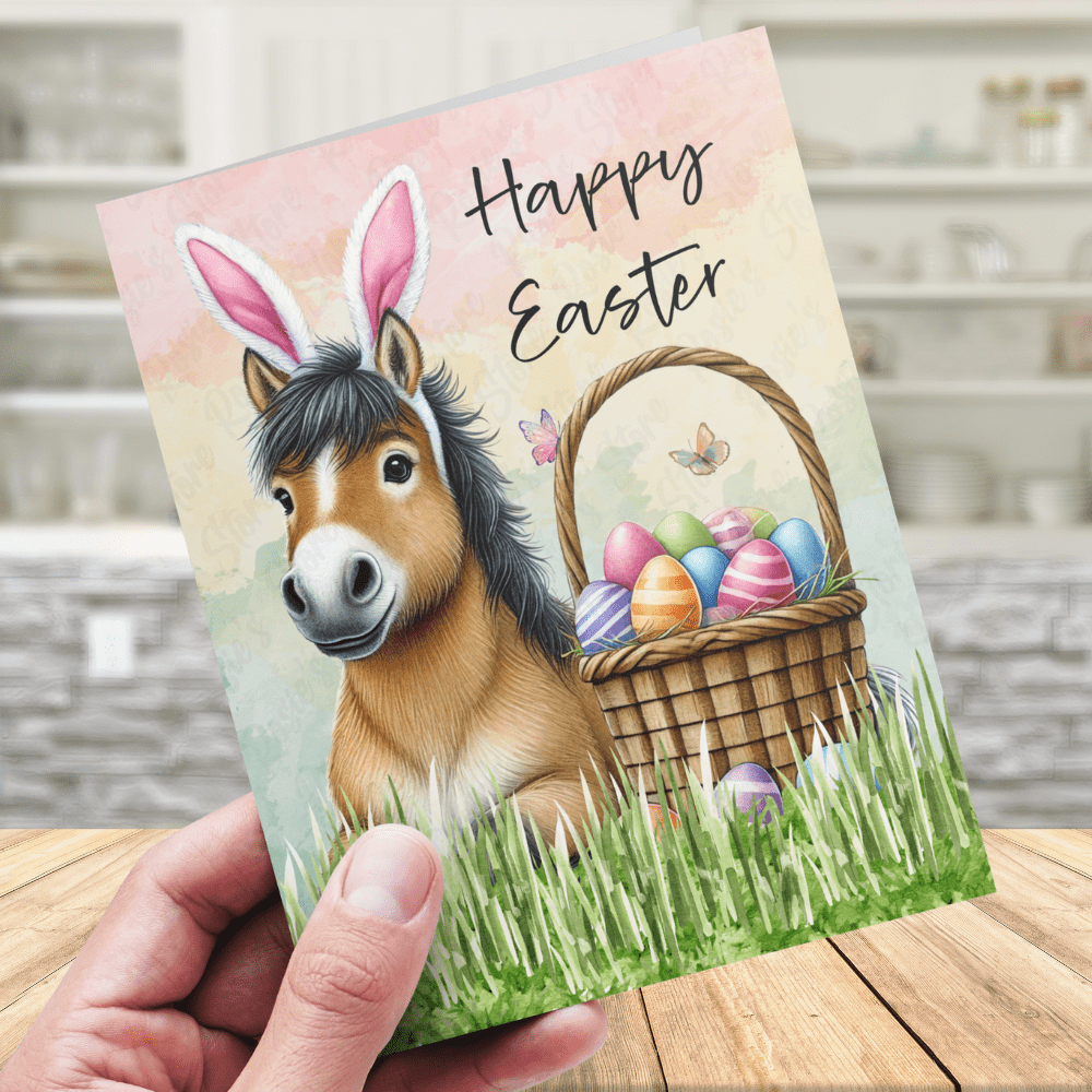 Easter Greeting Card, Horse: Happy Easter