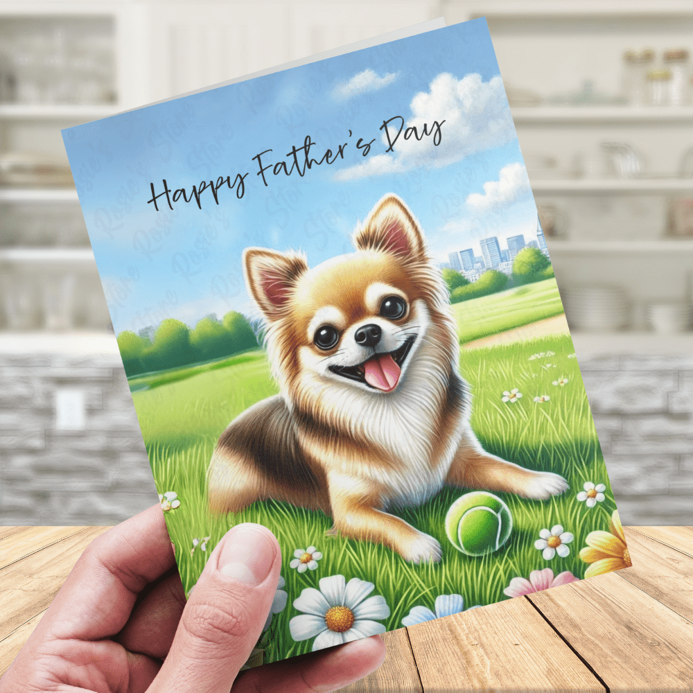 Dad Gift, Greeting Card, Chihuahua Dog: Happy Father's Day