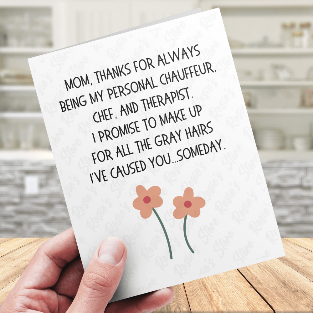 Mom Gift, Greeting Card for Mother: Mom, Thanks For Always Being...