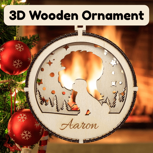 3D Wooden Dog Ornament: Maltese