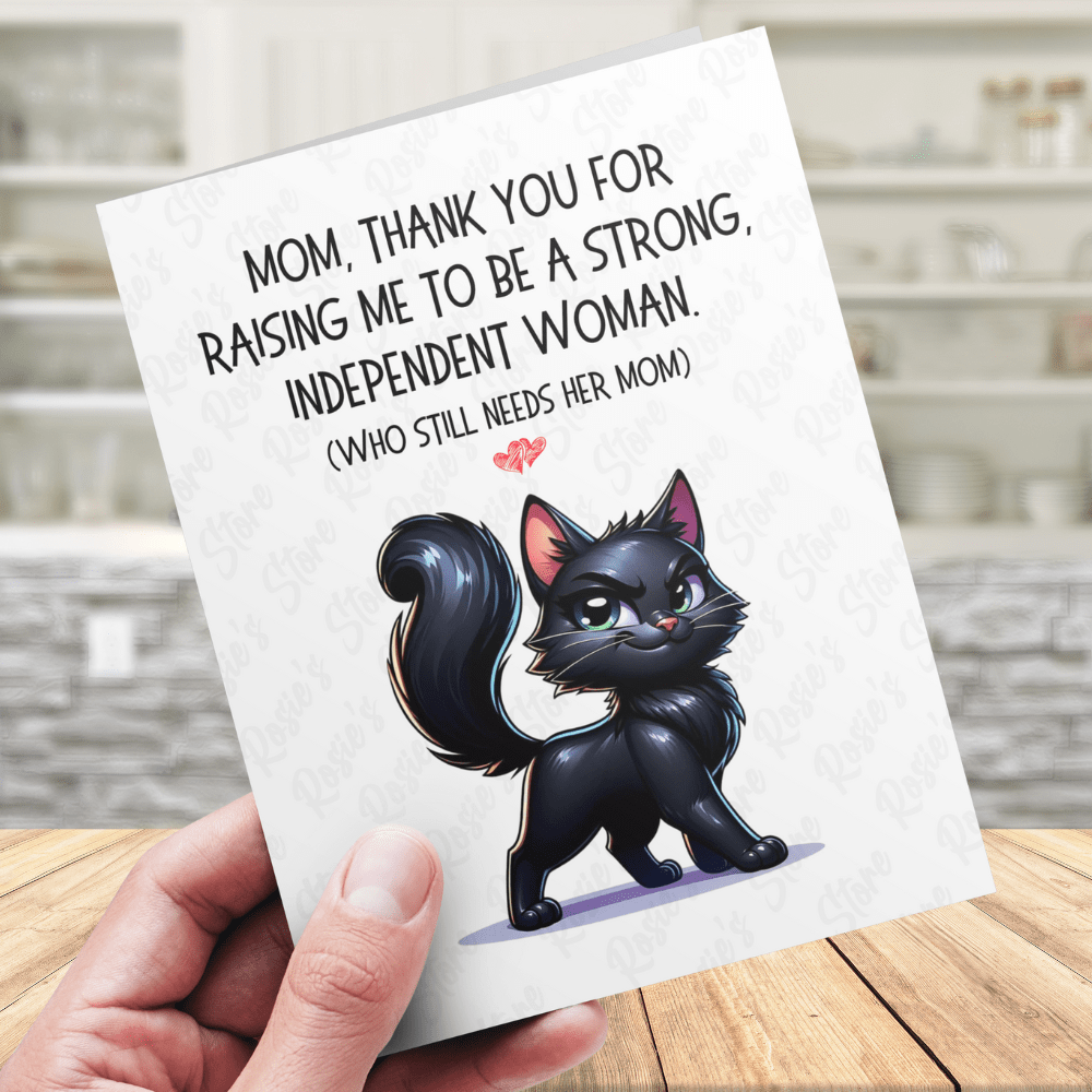 Mom Gift, Greeting Card: Mom, Thank You For Raising Me...
