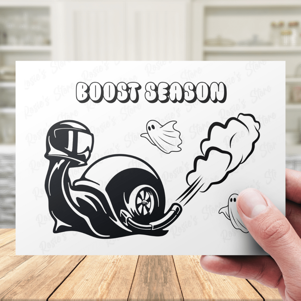 Boost Season Snail Ghost Card for Car Lovers
