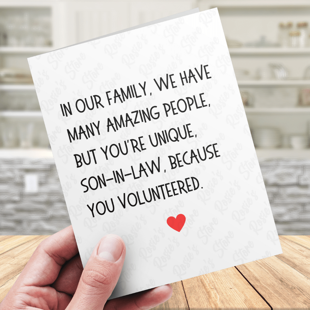 Son-in-Law Greeting Card: In Our Family...