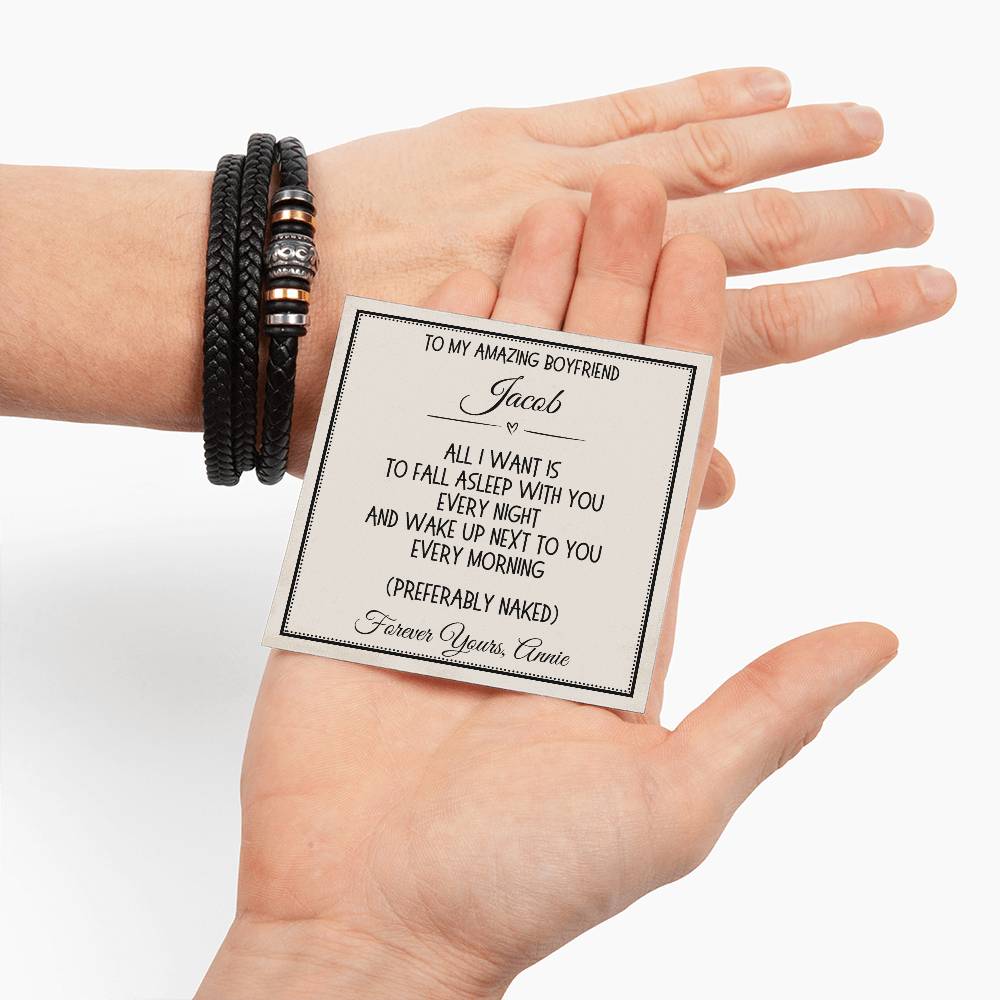Boyfriend Gift, Love You Forever Bracelet: All I Want Is...