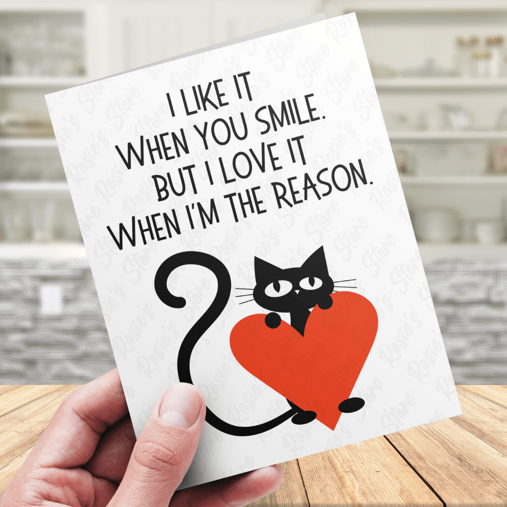Couple Greeting Card: I Like It When You Smile...