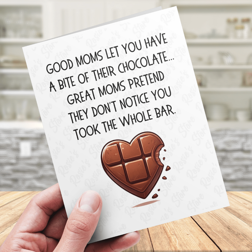 Mom Gift, Greeting Card For Mother: The Whole Chocolate Bar