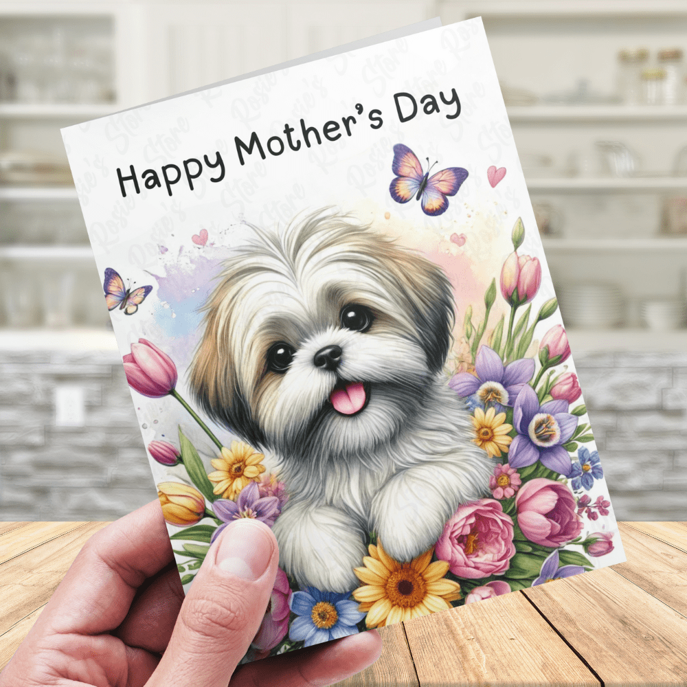 Mom Gift, Greeting Card, Shih tzu Dog: Happy Mother's Day