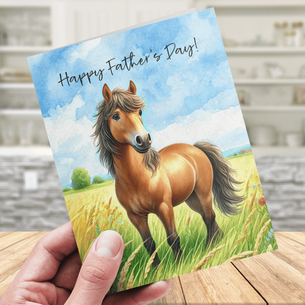 Dad Gift, Greeting Card, Horse: Happy Father's Day