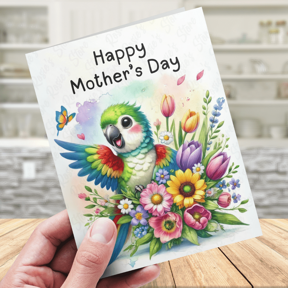 Mom Gift, Greeting Card, Parrot Lover: Happy Mother's Day