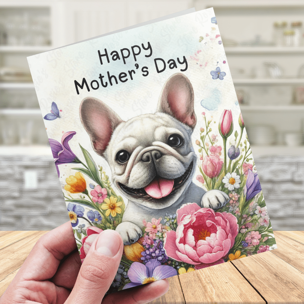 Mom Gift, Greeting Card, French Bulldog: Happy Mother's Day
