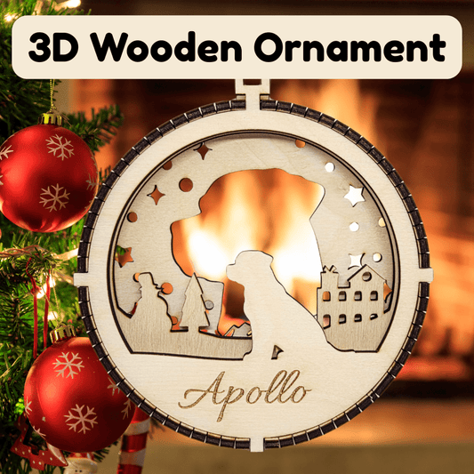 3D Wooden Dog Ornament: Rottweiler