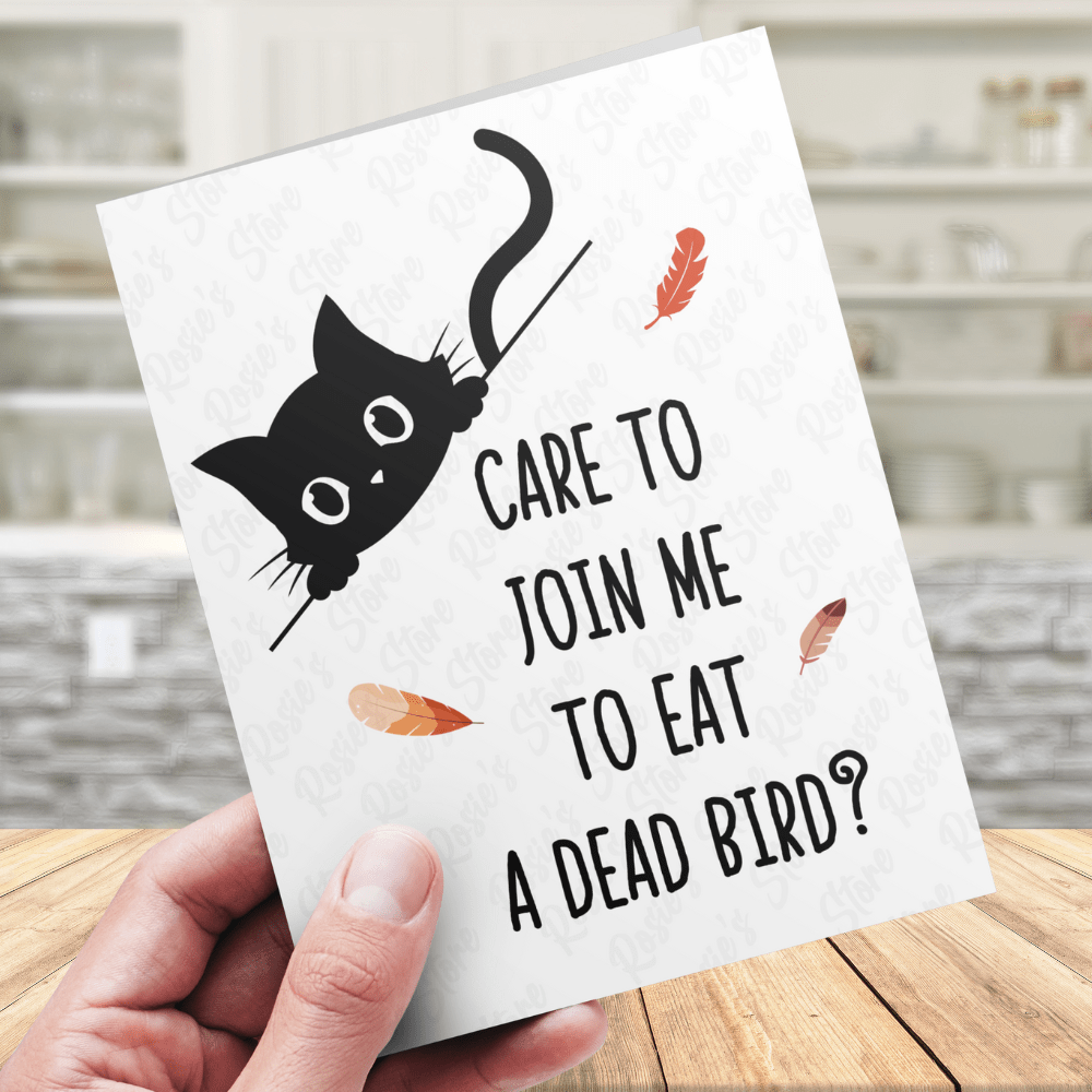 Thanksgiving, Funny Digital Greeting Card: Care To Join Me - Cat