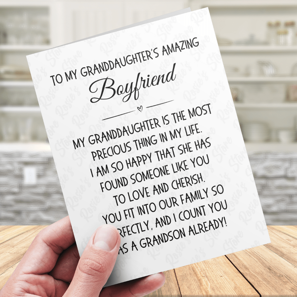 Granddaughter's Boyfriend Digital Greeting Card: My Granddaughter Is The Most Precious Thing...
