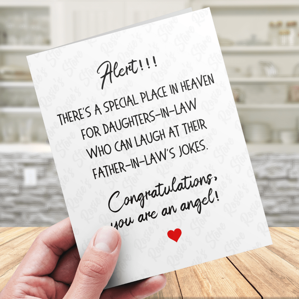 Daughter-in-Law Gift, Funny Greeting Card: Alert!!! There's A Special Place...
