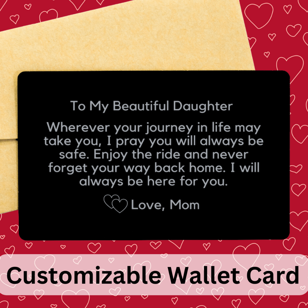 Personalized Engraved Wallet Card For Her: Wherever Your Journey In Life...