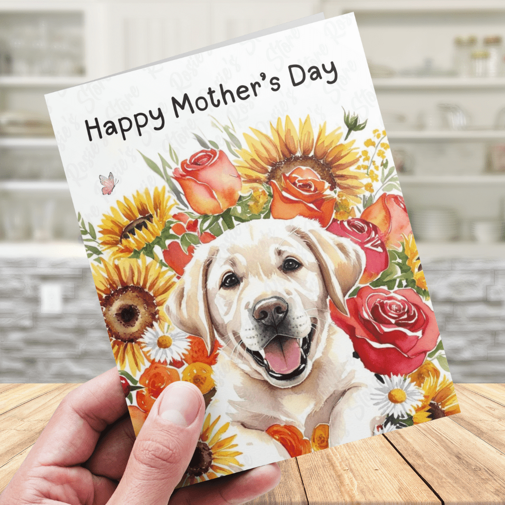 Mom Gift, Greeting Card, Labrador Retriever Dog: Happy Mother's Day