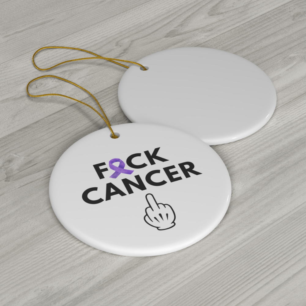 Cancer, Ceramic Ornament: F*ck Cancer