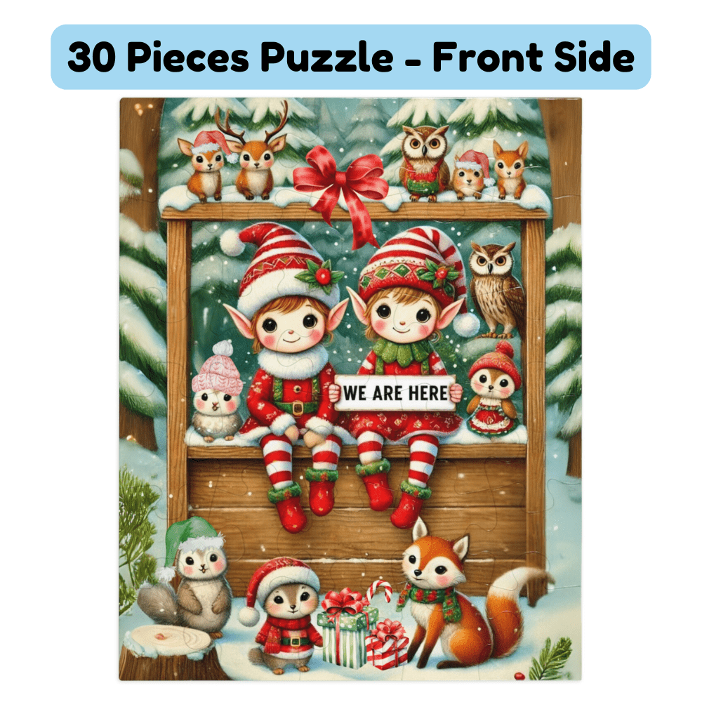 Christmas Gift, Personalized Elf Letter Double-Sided Jigsaw Puzzle: Hello From Your Elf (Elves)