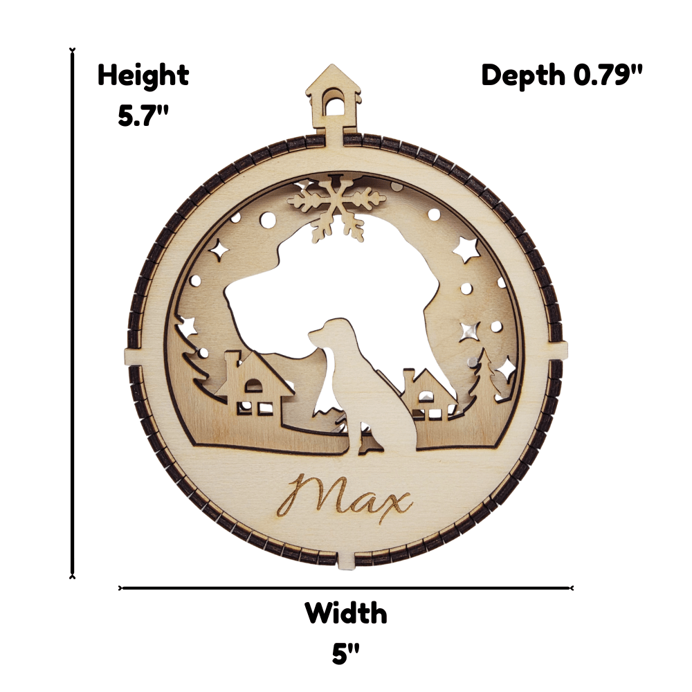 3D Wooden Dog Ornament: German Shorthaired Pointer