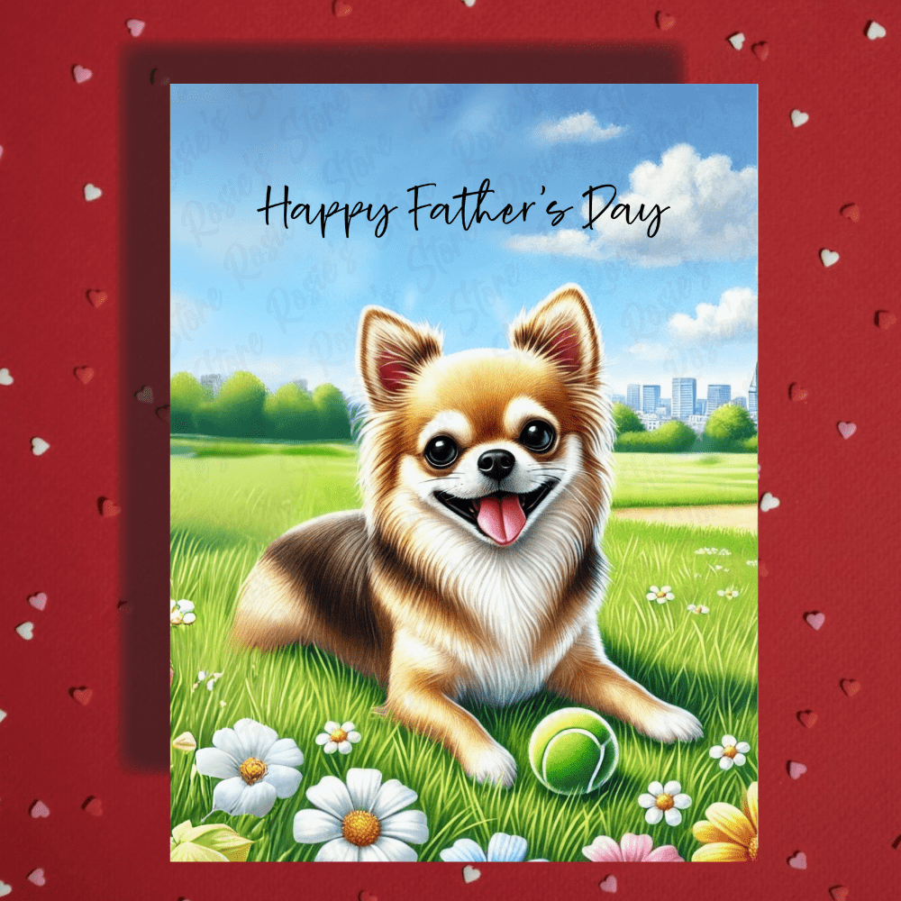 Dad Gift, Greeting Card, Chihuahua Dog: Happy Father's Day