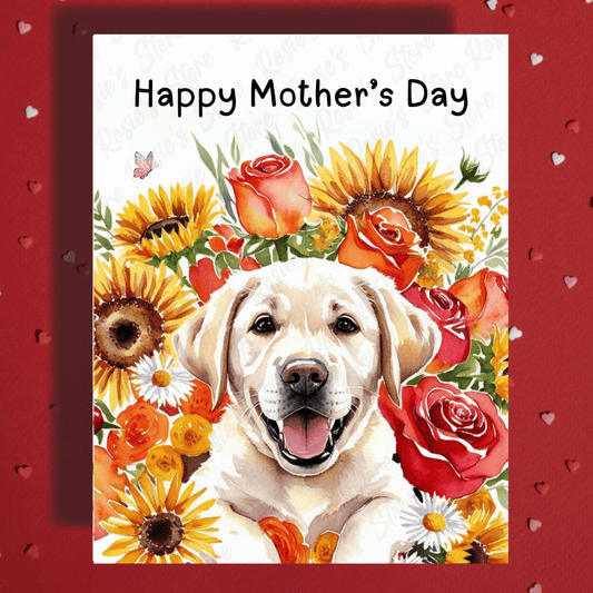 Mom Gift, Greeting Card, Labrador Retriever Dog: Happy Mother's Day