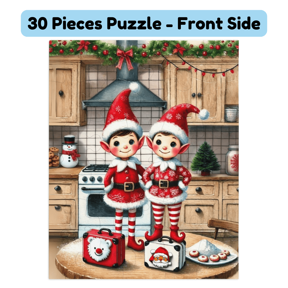 Christmas Gift, Personalized Elf Letter Double-Sided Jigsaw Puzzle: Wow, You Did It!