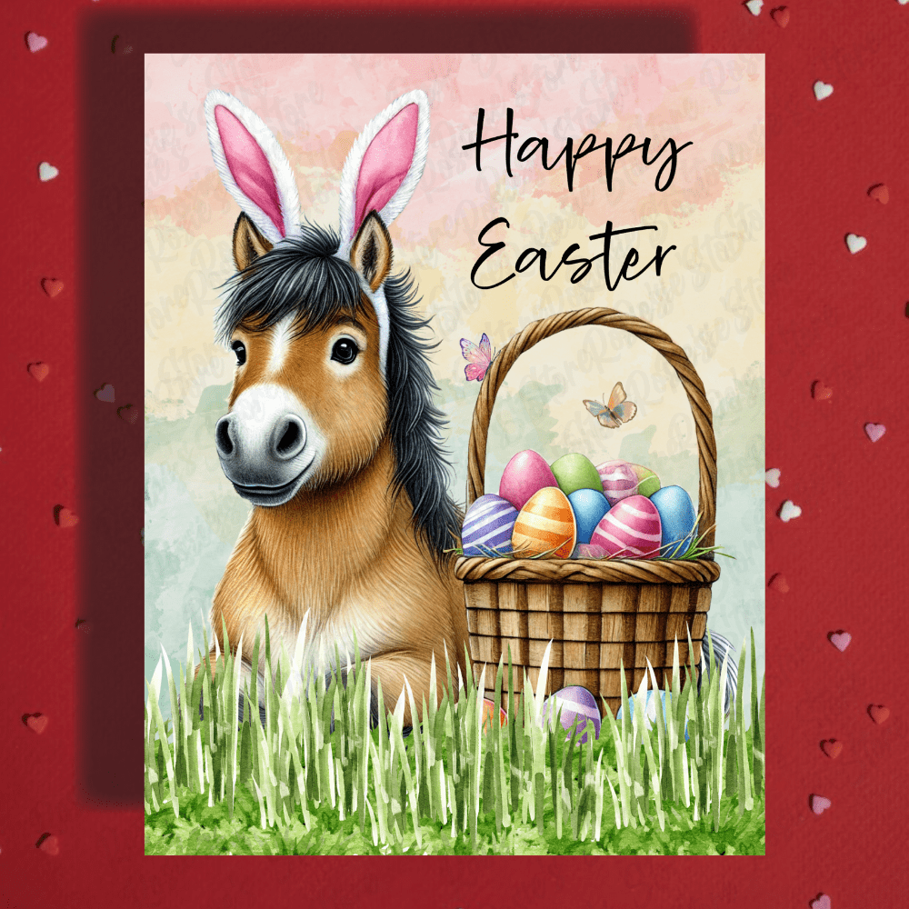 Easter Greeting Card, Horse: Happy Easter