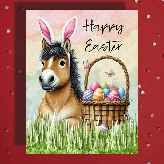 Easter Greeting Card, Horse: Happy Easter