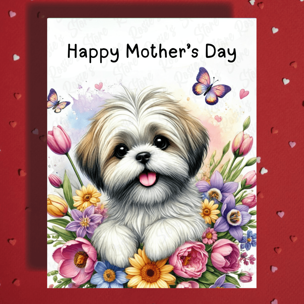 Mom Gift, Greeting Card, Shih tzu Dog: Happy Mother's Day