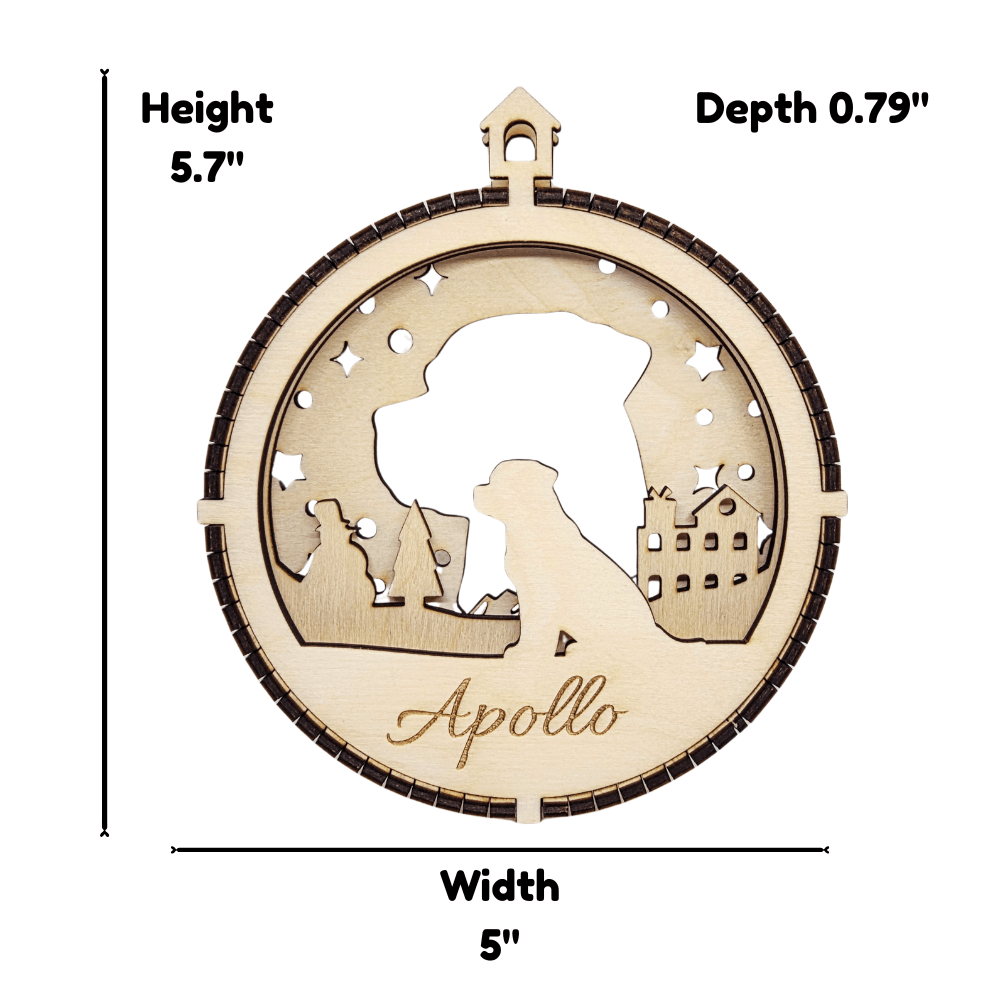 3D Wooden Dog Ornament: Rottweiler