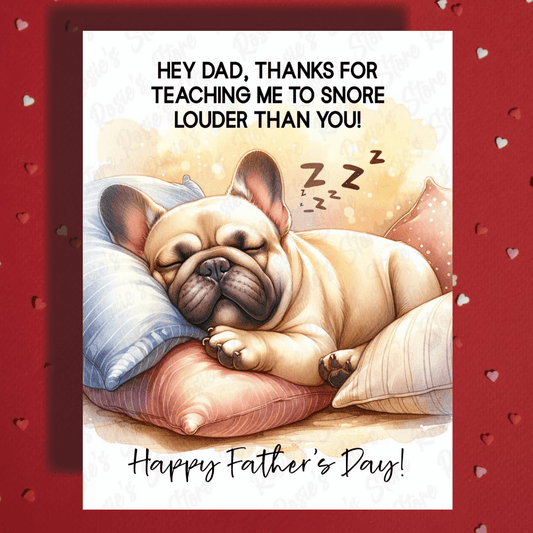 Dad Gift, Greeting Card, French Bulldog Dog: Happy Father's Day