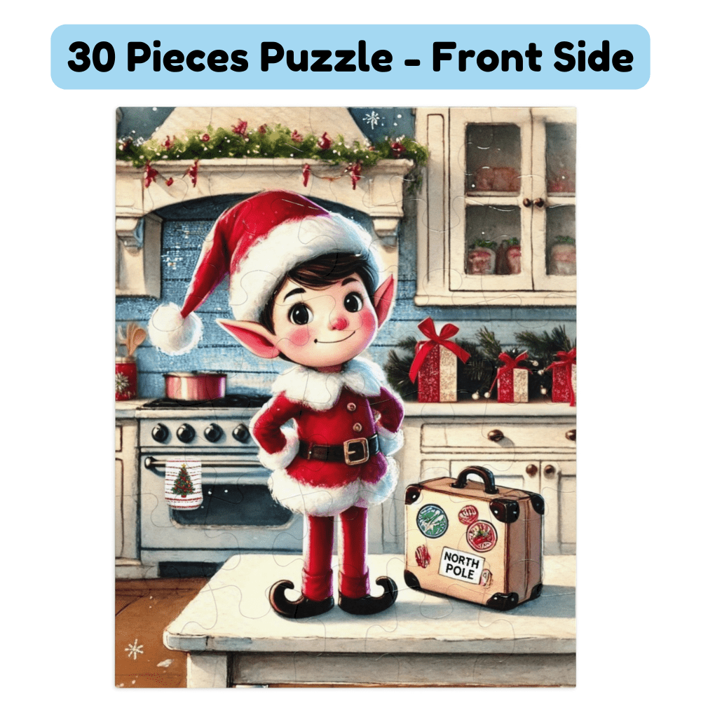 Christmas Gift, Personalized Elf Letter Double-Sided Jigsaw Puzzle: Wow, You Did It!