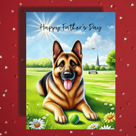 Dad Gift, Greeting Card, German Shepherd Dog 2: Happy Father's Day