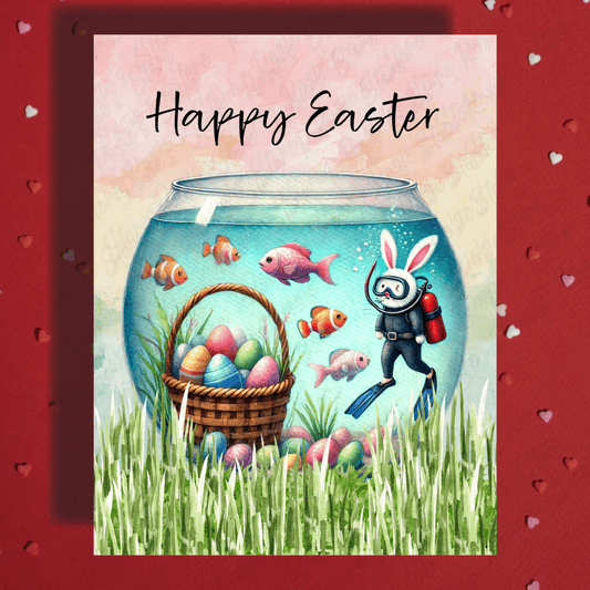 Easter Greeting Card, Aquarium Fish Lover: Happy Easter