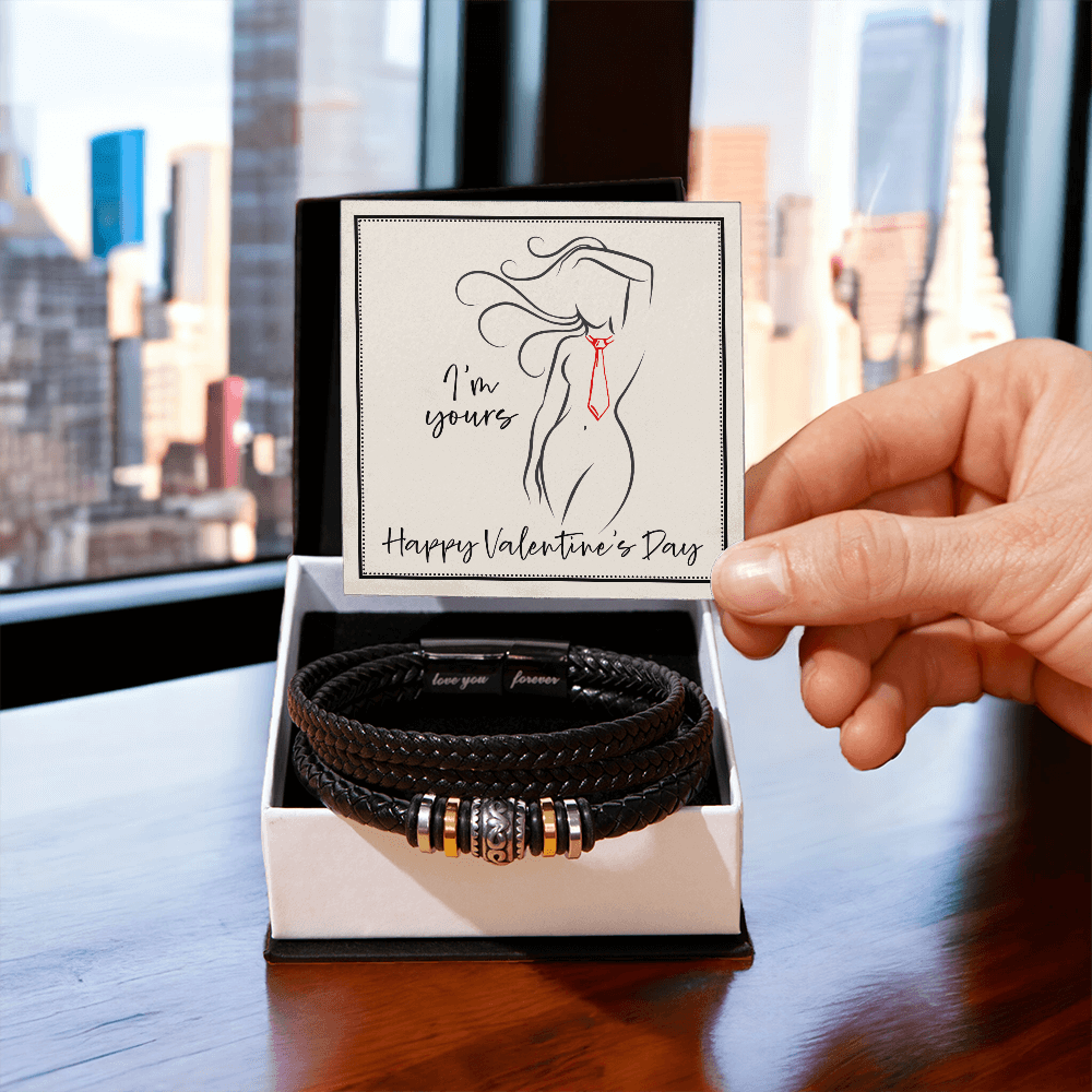 Gift for Him, Love You Forever Bracelet: I'm Yours