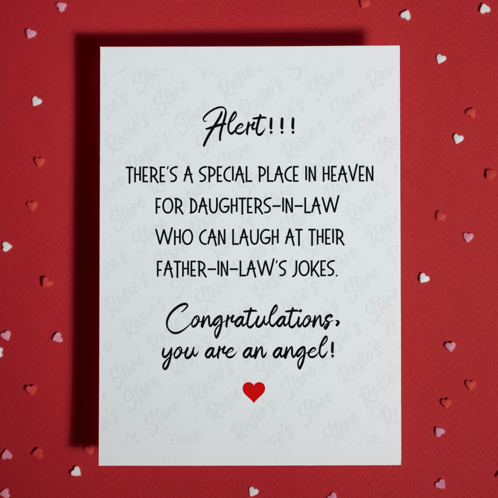 Daughter-in-Law Gift, Funny Greeting Card: Alert!!! There's A Special Place...