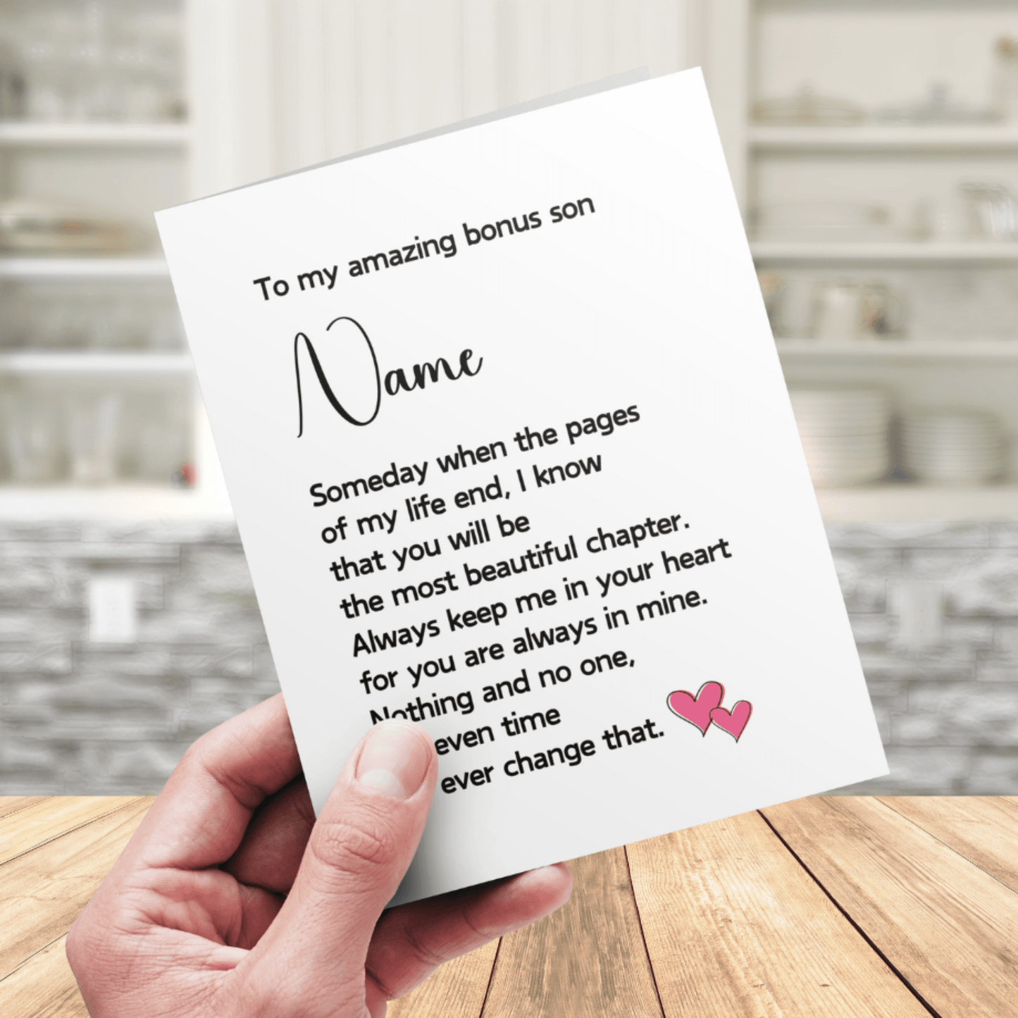 Bonus Son Greeting Card: The Most Beautiful Chapter