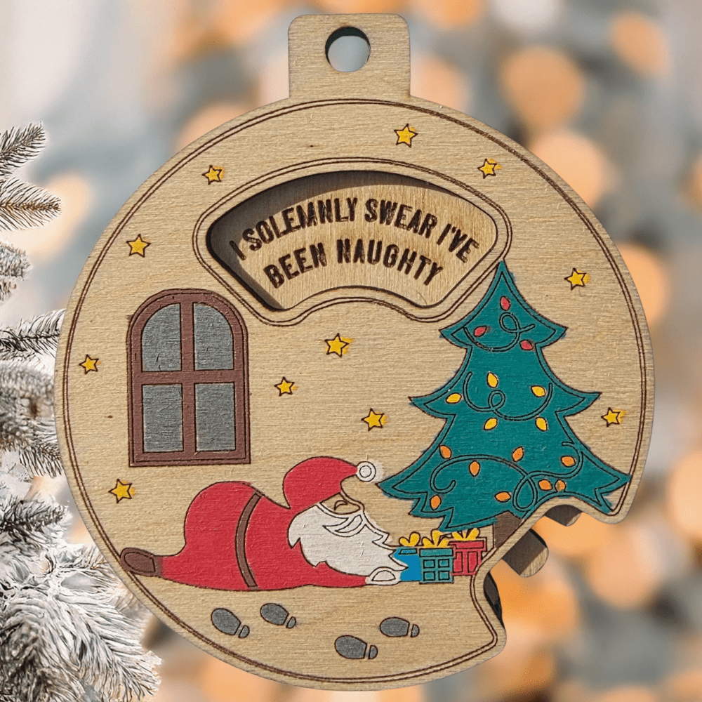Funny Christmas Ornament: Dear Santa, I Regret Nothing