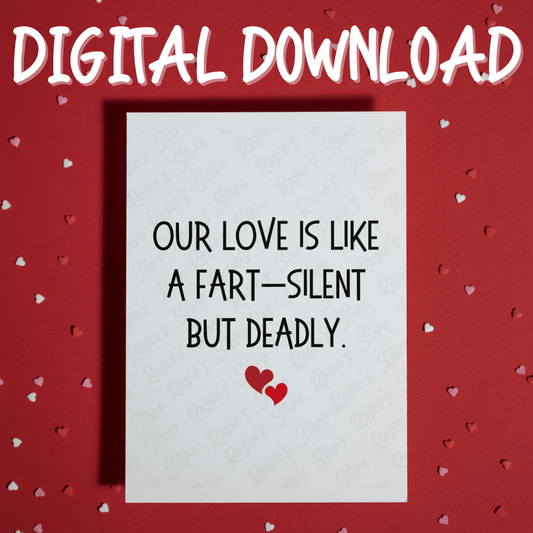 Couple Digital Greeting Card: Silent but Deadly Love