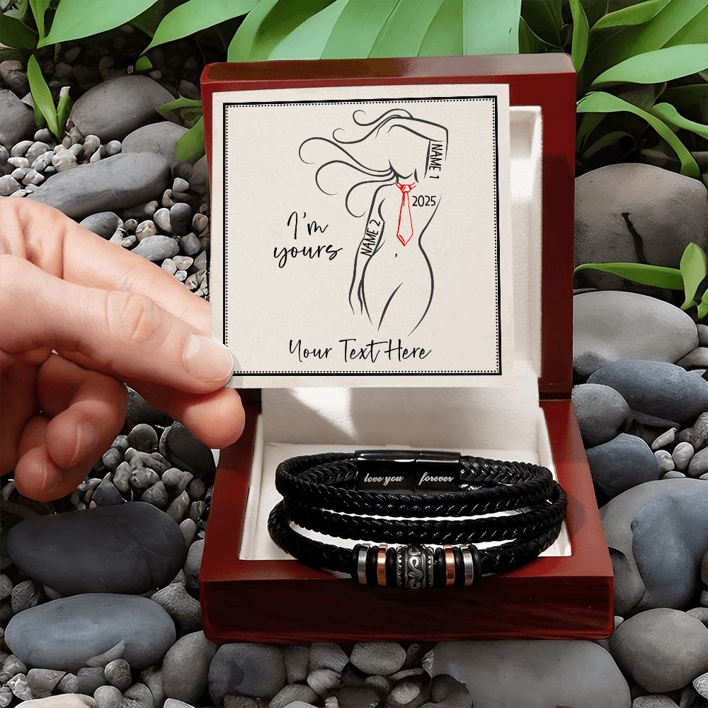 Gift for Him, Love You Forever Bracelet: I'm Yours