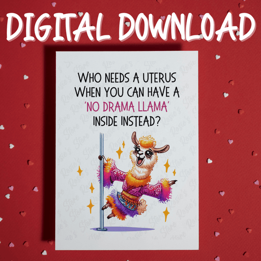 Hysterectomy Digital Greeting Card: Who Needs A Uterus...