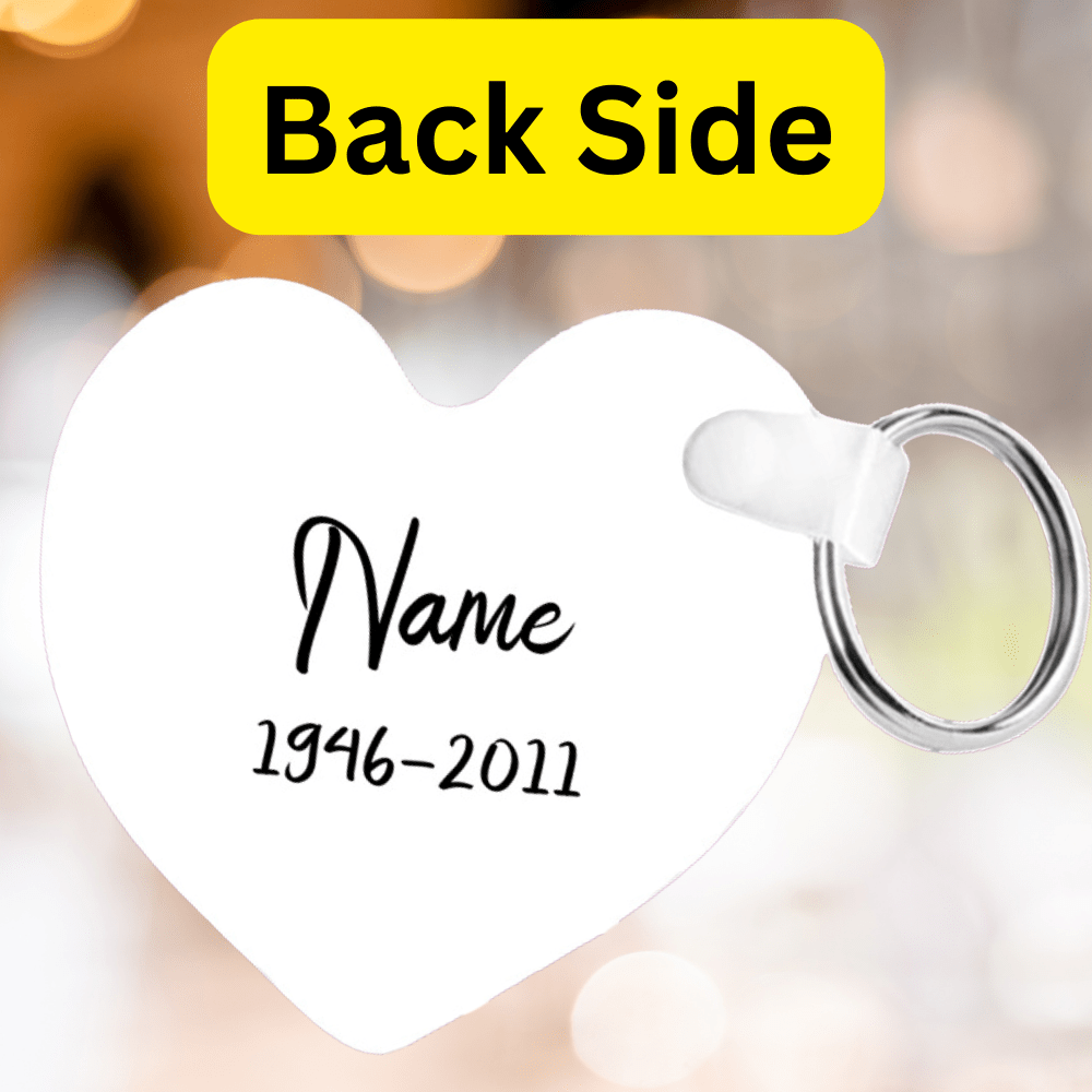 Memorial Heart Keychain With a Gift Box, Angel Female: Your Sprit Dances Among The Stars