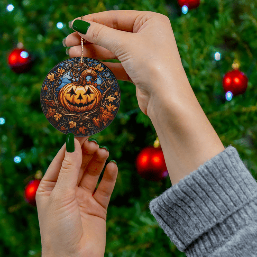 Halloween Ceramic Ornament: Pumpkin