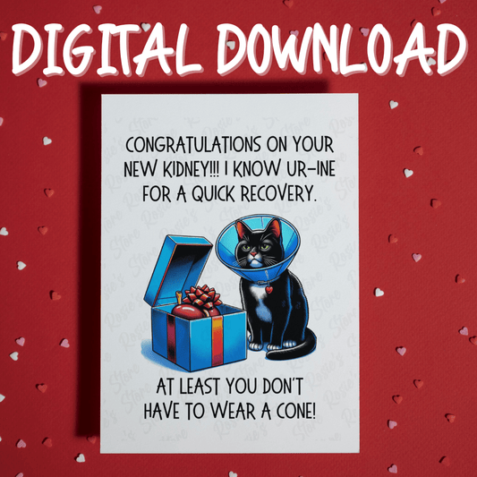 Kidney Digital Greeting Card: Congratulations On Your New Kidney...