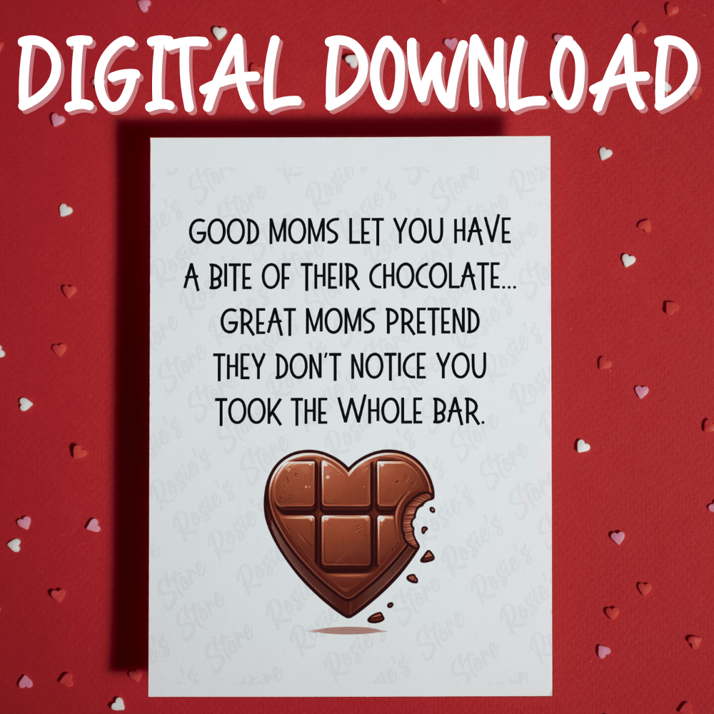 Mom Gift Digital Greeting Card For Mother: The Whole Chocolate Bar