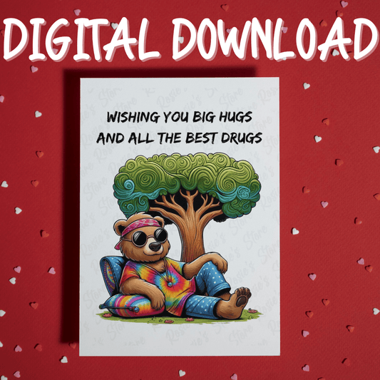 Get Well, Digital Greeting Card: Wishing You Big Hugs