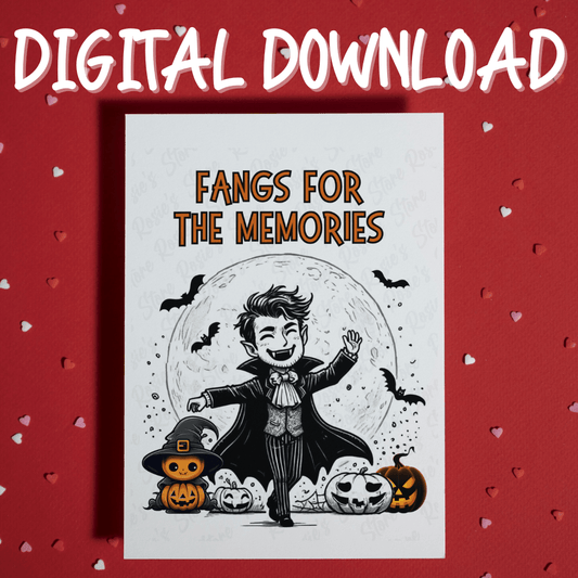 Halloween Thank You Digital Greeting Card: Fangs For The Memories