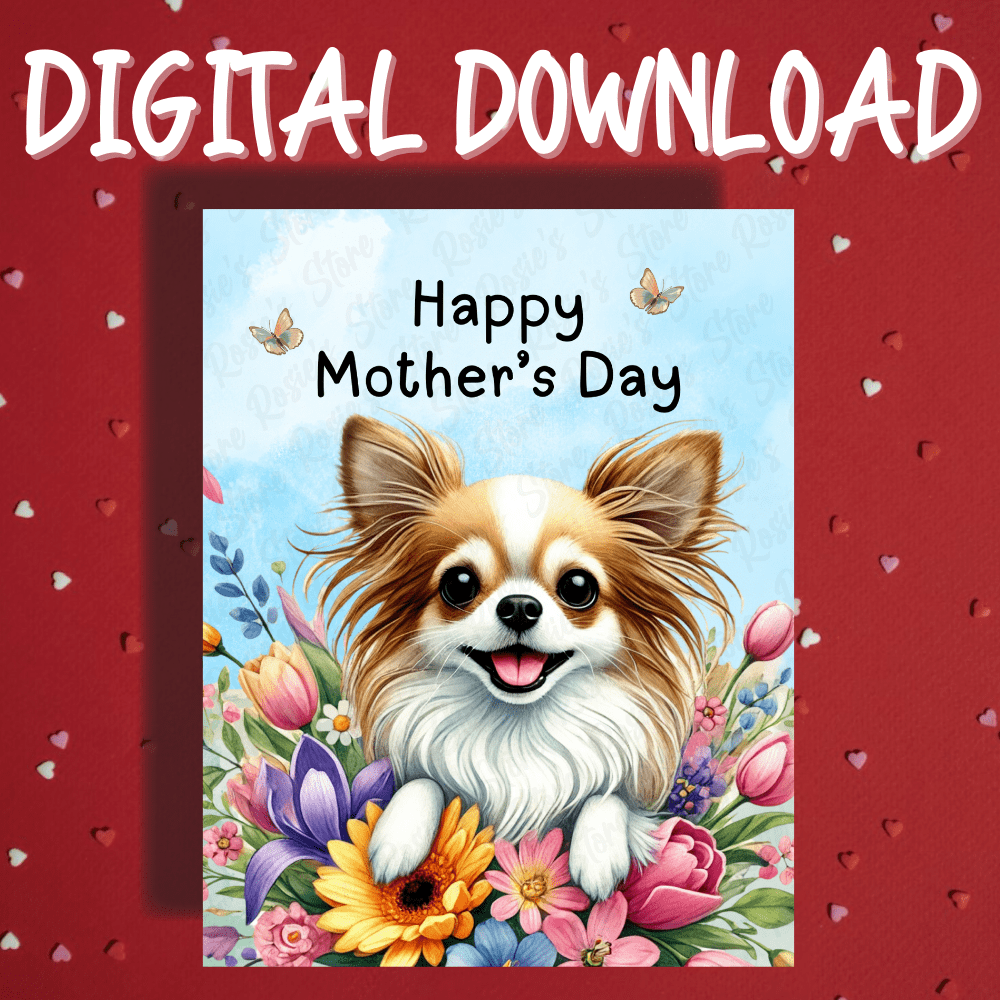 Mother's Day Digital Greeting Card, Chihuahua Dog: Happy Mother's Day